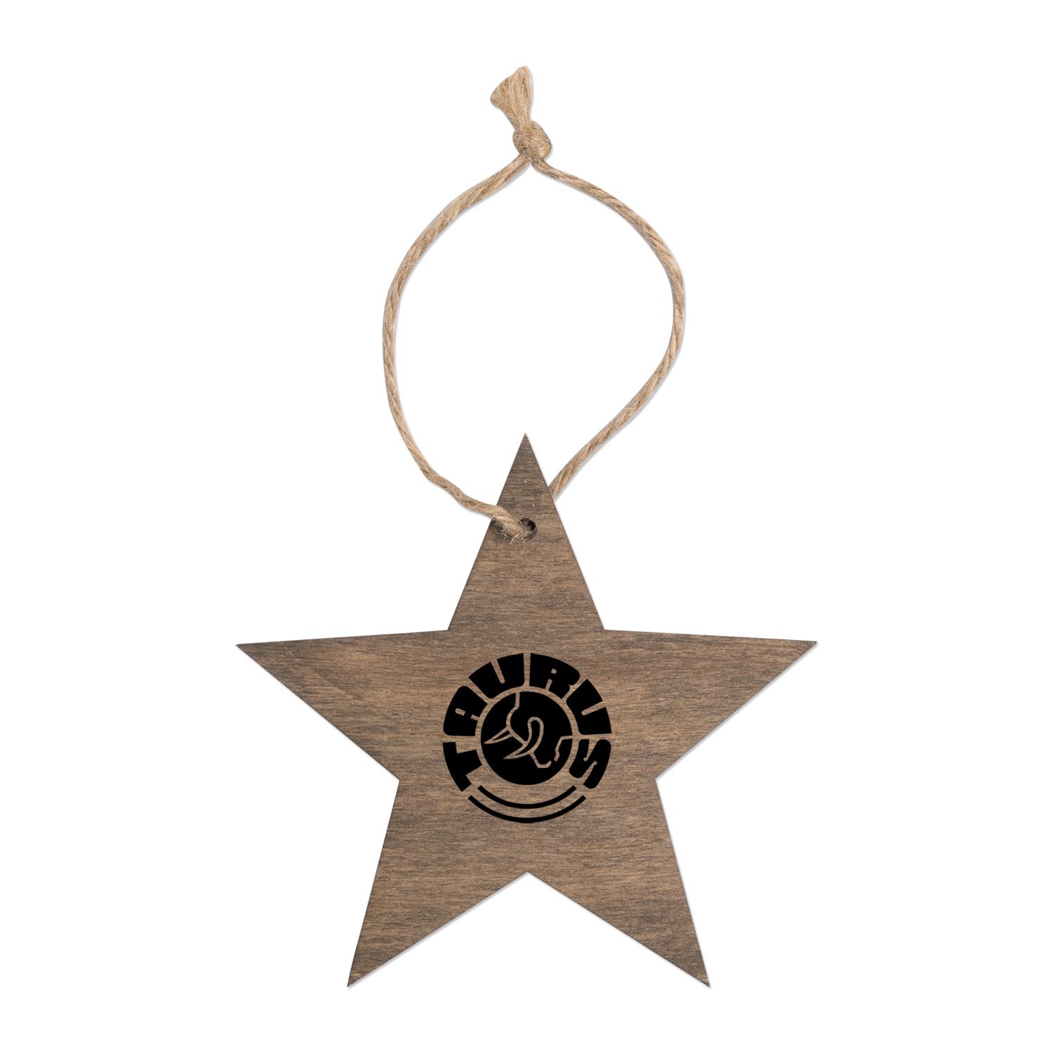 S71412x Wooden Star Ornament