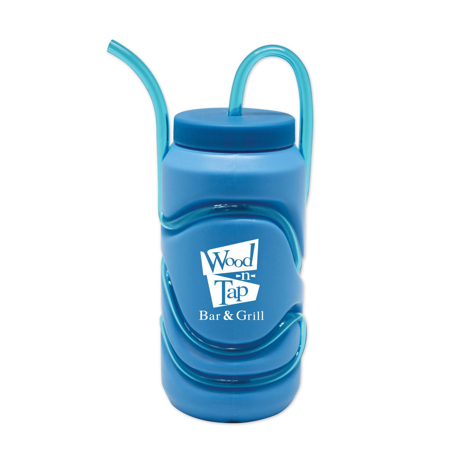 WL821X Krazy Straw Sports Bottles Blue