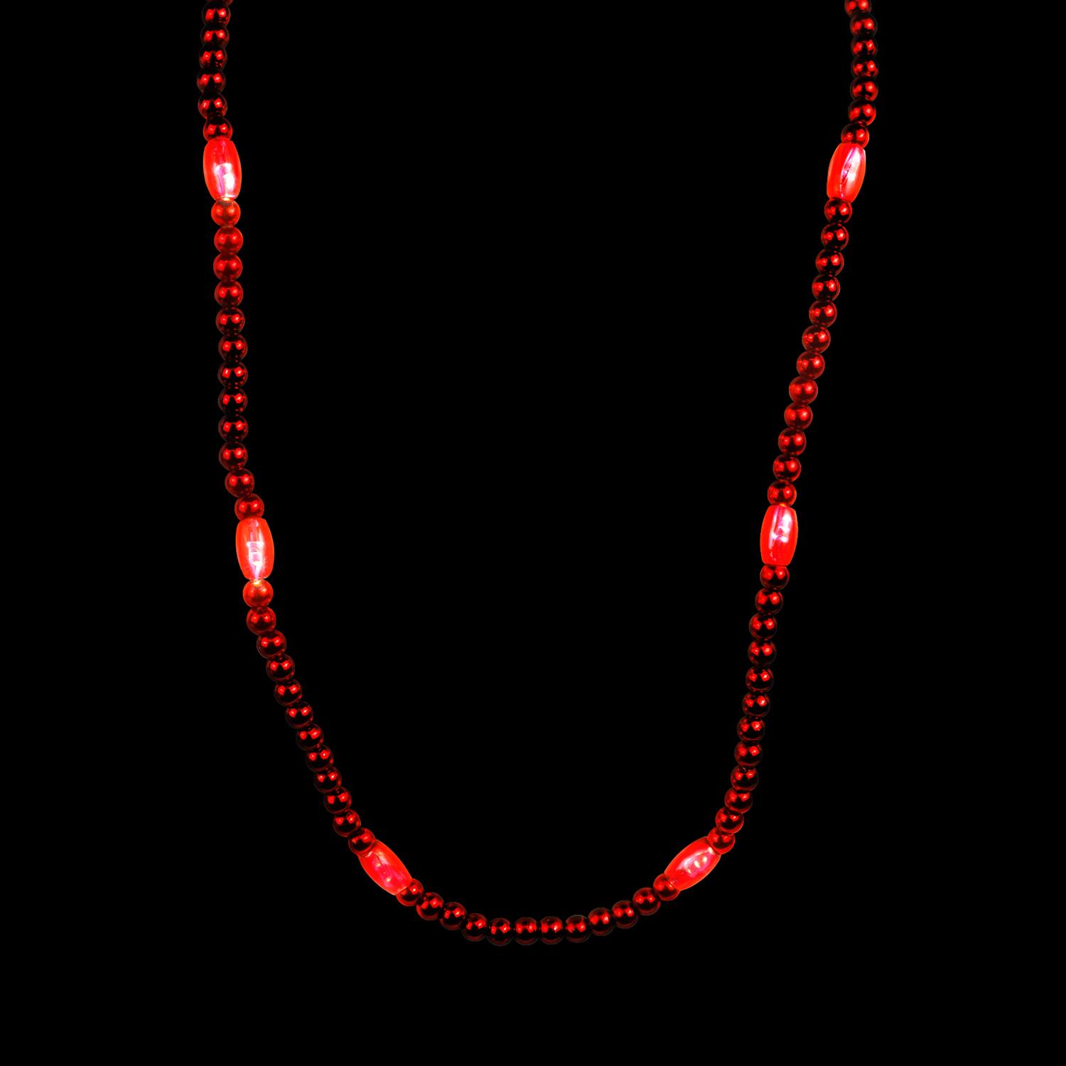 WP1415 Light Up Red Bead Necklace