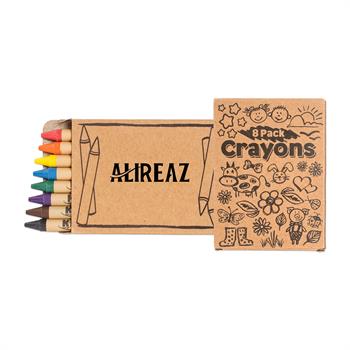 S24138X - 8 Pack Crayon Kraft Box
