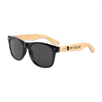 S53152X - Black Frame Bamboo Iconic Sunglasses