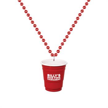 S55073X - Red Shot Glass On Beads