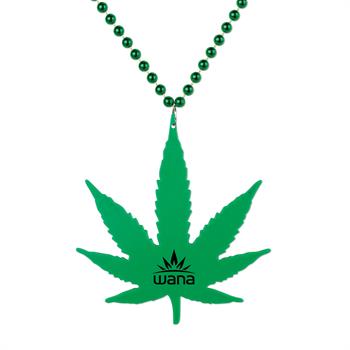 S55136X - Cannabis Medallion Beads