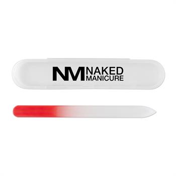 S66054X - Tempered Glass Nail File in Plastic Case