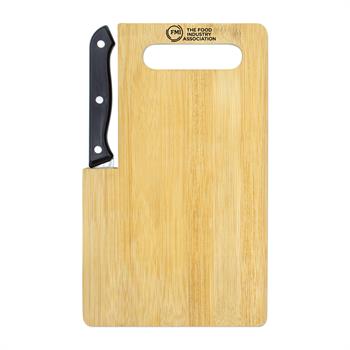 S71451X - Bamboo Cutting Board with Knife