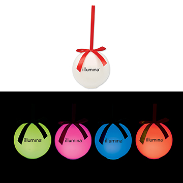 S90101X - LED Ornament with Red Ribbon