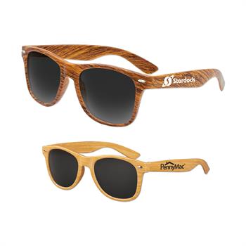 SUNPWD - Polarized Wood Grain Iconic Sunglasses