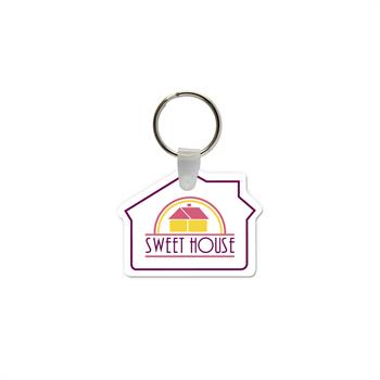 WL1869 - House Shaped USA Made Vinyl Keychain