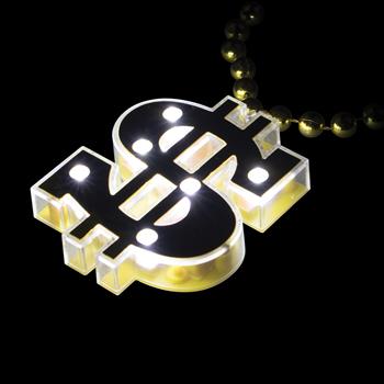 WP1412 - Dollar Sign Light Up Necklace