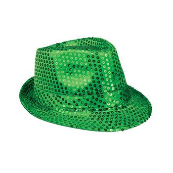 WP1433 - Green Sequin Fedora