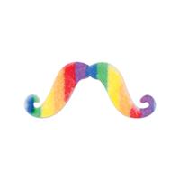 Adhesive Rainbow Mustache