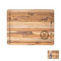 16" X 12" Teak Wood Cutting Board with Juice Groove