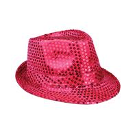 Pink Sequin Fedora