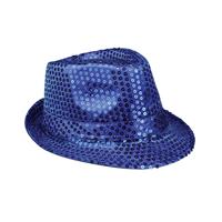 Blue Sequin Fedora