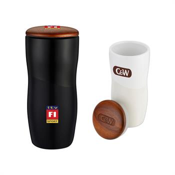 DRK42 - 12 Oz. Double Wall Ceramic Tumbler with Lid