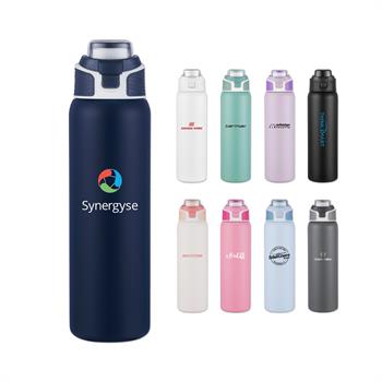 DRK49 - 28 Oz Stainless Steel Vacuum Bottle with Easy Carry Handle Lid