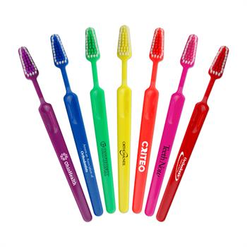 GBRU2 - 7" Solid Colored Handle Toothbrush