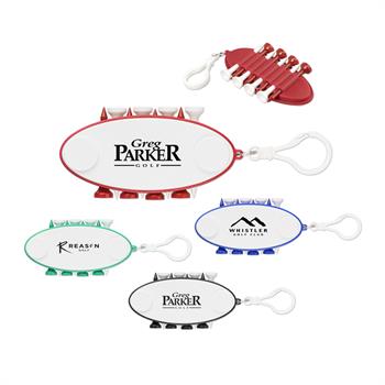 GLF1 - 10 Piece Golf Tee Set Keychain