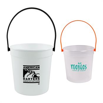 HDRK4 - 32 Oz Plastic Rum Bucket with Mix and Match Color Handle