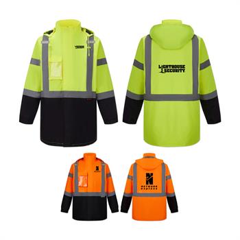 MACPSJ - ANSI Class 3 Water Resistant Safety Parka Jacket With Detachable Hood