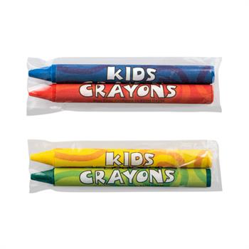 S11028 - 2 Pack Blank Cello Wrapped Crayons