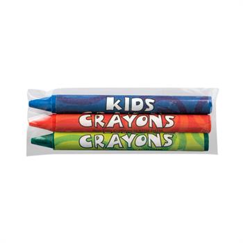 S11029 - 3 Pack Blank Cello Wrapped Crayons