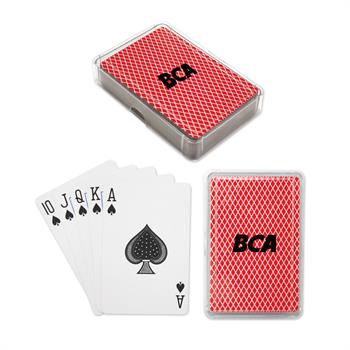 S16293X - Standard Playing Cards in Clear Plastic Case