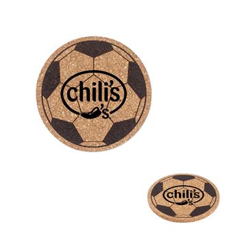 S21427X - Soccer Ball Cork Coaster