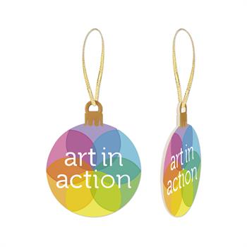 S55170X - Flat Ornament with Ribbon