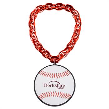 S55209X - Baseball EVA Medallion with Jumbo Chain