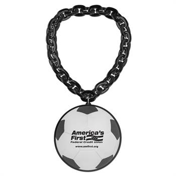 S55211X - Soccer Ball EVA Medallion with Jumbo Chain