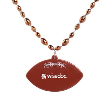 MEDFTB - Pro Style Football Medallion With Football Beads