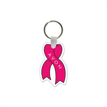 WL1870 - Ribbon Shaped USA Made Vinyl Keychain