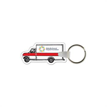 WL1878 - Ambulance Shaped USA Made Vinyl Keychain
