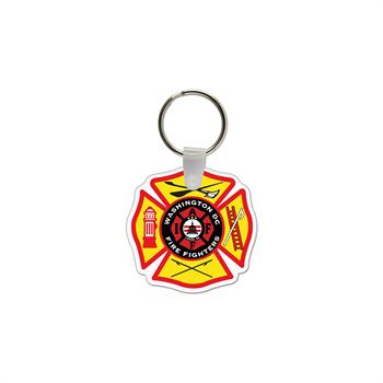 WL1879 - Maltese Cross USA Made Vinyl Keychain