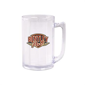 WL2240X - 16 Oz Plastic Fluted Beer Mug with Handle