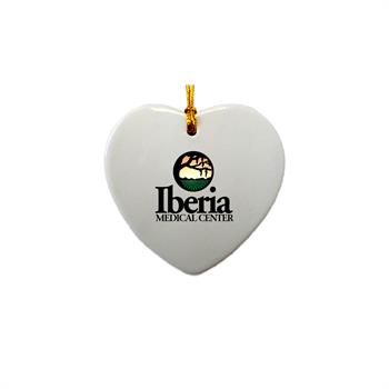 WL2344X - 3" Ceramic Heart Ornament