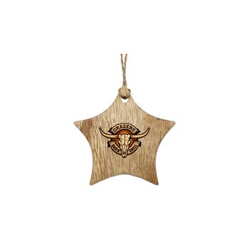 WL2349X - 3" Wood Star Ornament