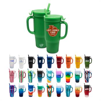 WL2360X - 32 OZ Silicone Tumbler with Straw and Handle