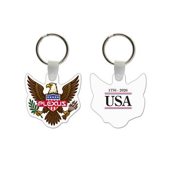 WL2389 - Eagle Shaped USA Made Vinyl Keychain