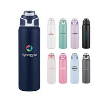 28 Oz Stainless Steel Vacuum Bottle with Easy Carry Handle Lid