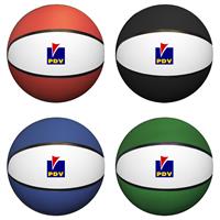 7" Mid-Size Two Tone Rubber Basketball