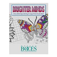 Brighter Minds Large Print /Stress Relieving Coloring Book Combo