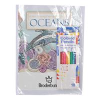 Oceans Coloring Book for Adults Fun Pack