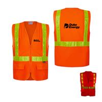 Class 2 LED Light Compliant with Reflexite PVC Reflective Safety Vest
