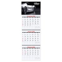 Three Months at a Glance Calendar with Rings