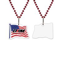 USA Made 1/8" Flag Vinyl Medallion Beads