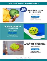 New Lower Price on Our Pickleball Set! EUF